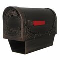 Floral Curbside Mailbox with Paper Tube-Copper SCF-2003-CP